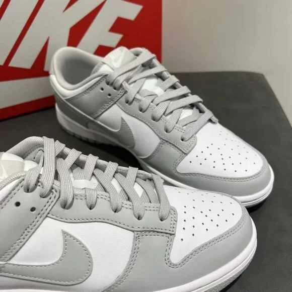 Gray & White Nike Dunk - Subtle Sophistication